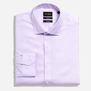 Herringbone Solid Lavender Non-Iron Dress Shirt