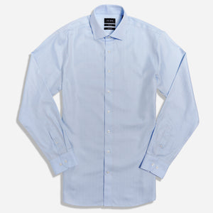 Herringbone Solid Light Blue Non-Iron Dress Shirt alternated image 1