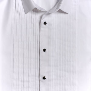 Herringbone Tuxedo White Pleated Bib Dress Shirt alternated image 3