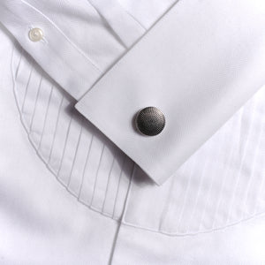 Herringbone Tuxedo White Pleated Bib Dress Shirt alternated image 4