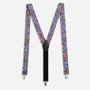 Floral Navy Suspenders alternated image 2