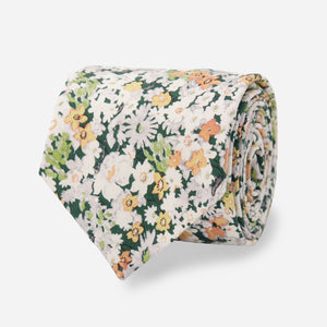 Shasta Floral Hunter Green Tie