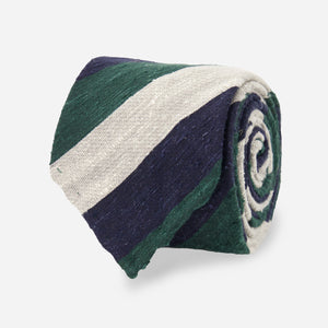 Strisce Stripe Green Tie