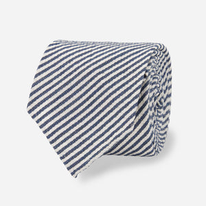 Arighe Seersucker Navy Tie