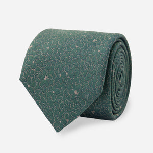 Sketch Floral Emerald Tie