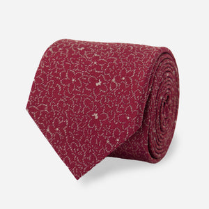 Sketch Floral Wine Tie