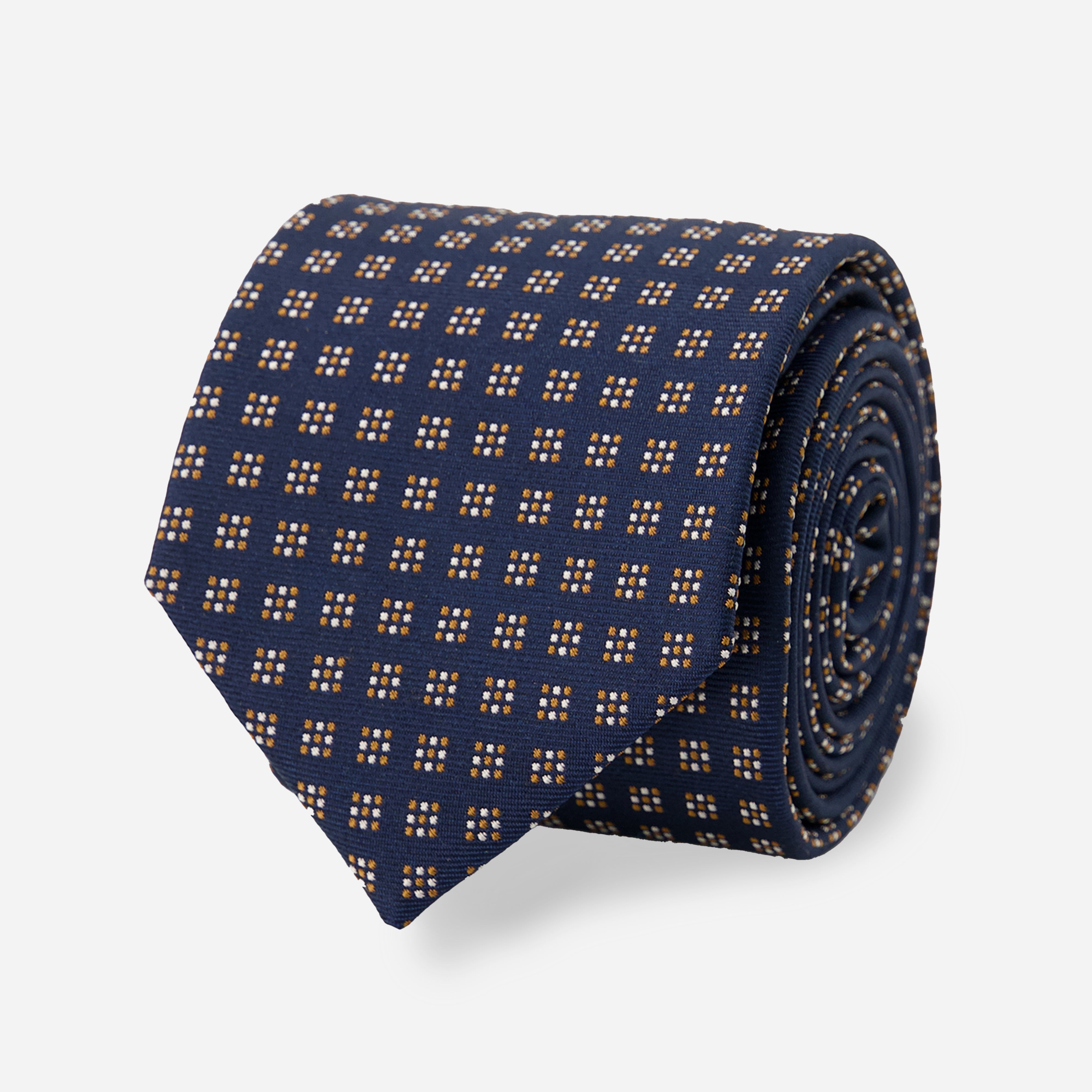 Square Echo Navy Tie | Silk Ties | Tie Bar
