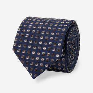 Square Echo Navy Tie