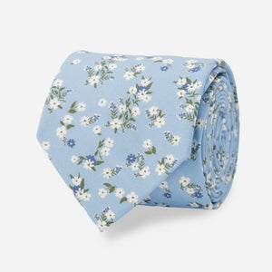 Floral Toss Baby Blue Tie