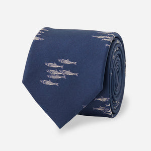 School of Fish Navy Tie featured image