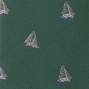 Sailboats at Sea Olive Tie alternated image 2