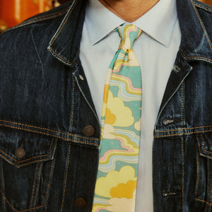 Elizabeth Olwen x Tie Bar Sunscape Teal Tie alternated image 3