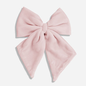 Laura Ashley x Tie Bar Velvet Pink Relaxed Bow Tie