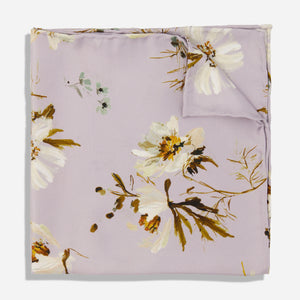 Kelly Ventura x Tie Bar Petal Palette Floral Lavender Pocket Square featured image