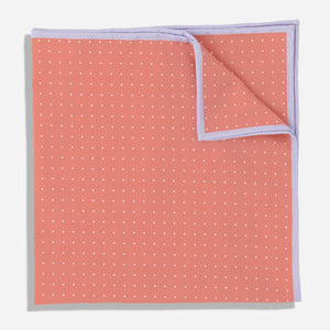 Laura Ashley x Tie Bar Dots Coral Pocket Square