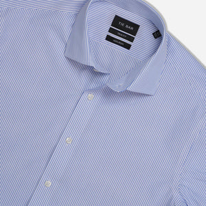 Pinpoint Stripe Classic Blue Non-Iron Dress Shirt alternated image 1