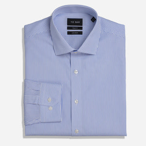 Pinpoint Stripe Classic Blue Non-Iron Dress Shirt