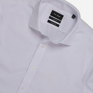 Pinpoint Stripe Grey Non-Iron Dress Shirt alternated image 1