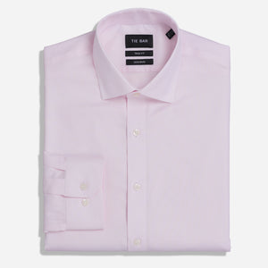 Textured Micro Stripe Pink Non-Iron Dress Shirt