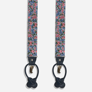 Laura Ashley x Tie Bar Northop Bloom Light Blue Suspenders