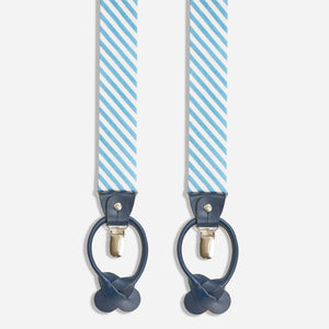 Laura Ashley x Tie Bar Striped Sky Blue Suspenders