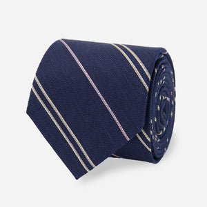 Bali Double Stripe Navy Tie featured image