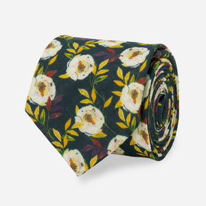 Peony Florals Navy Tie