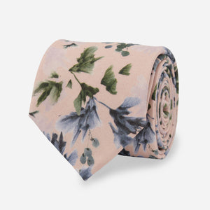 Kelly Ventura x Tie Bar Blossom Brushstroke Floral Blush Pink Tie
