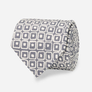 Laura Ashley x Tie Bar Pelham Geo Grey Tie