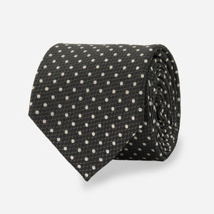 Wolcott Dot Charcoal Tie