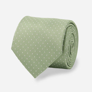 Mini Dots Sage Green Tie