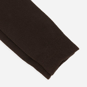 Solid Pique Chocolate Brown Dress Socks alternated image 2