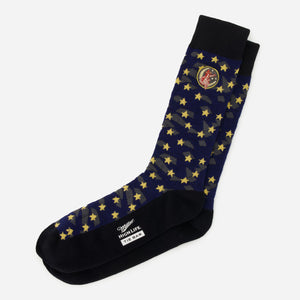 Tie Bar x Miller High Life Girl In The Moon Midnight Navy Dress Socks featured image