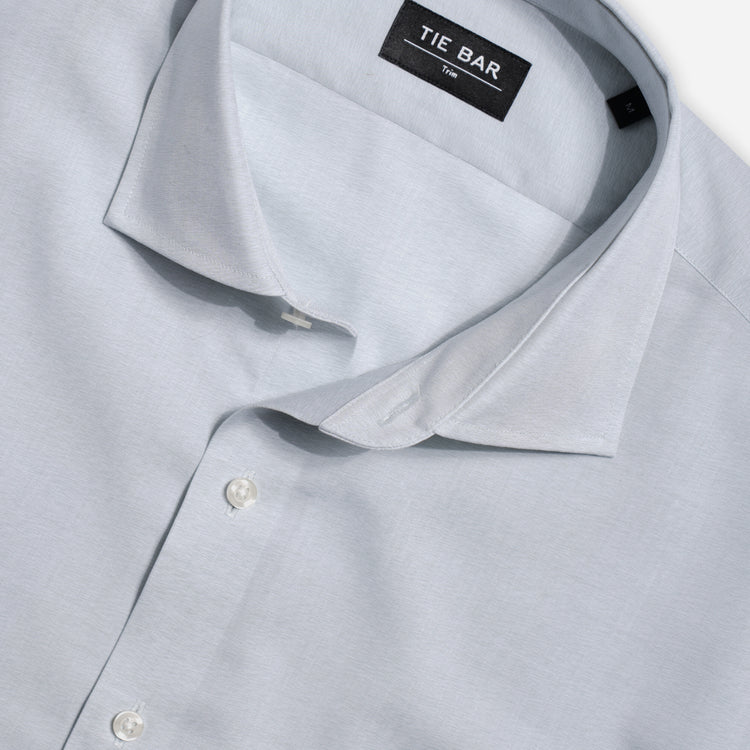 Solid Texture Pale Aqua Dress Shirt | Cotton Shirts | Tie Bar