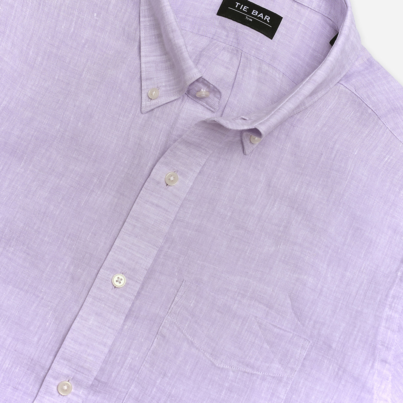 Linen Solid Lavender Casual Shirt | Linen Shirts | Tie Bar