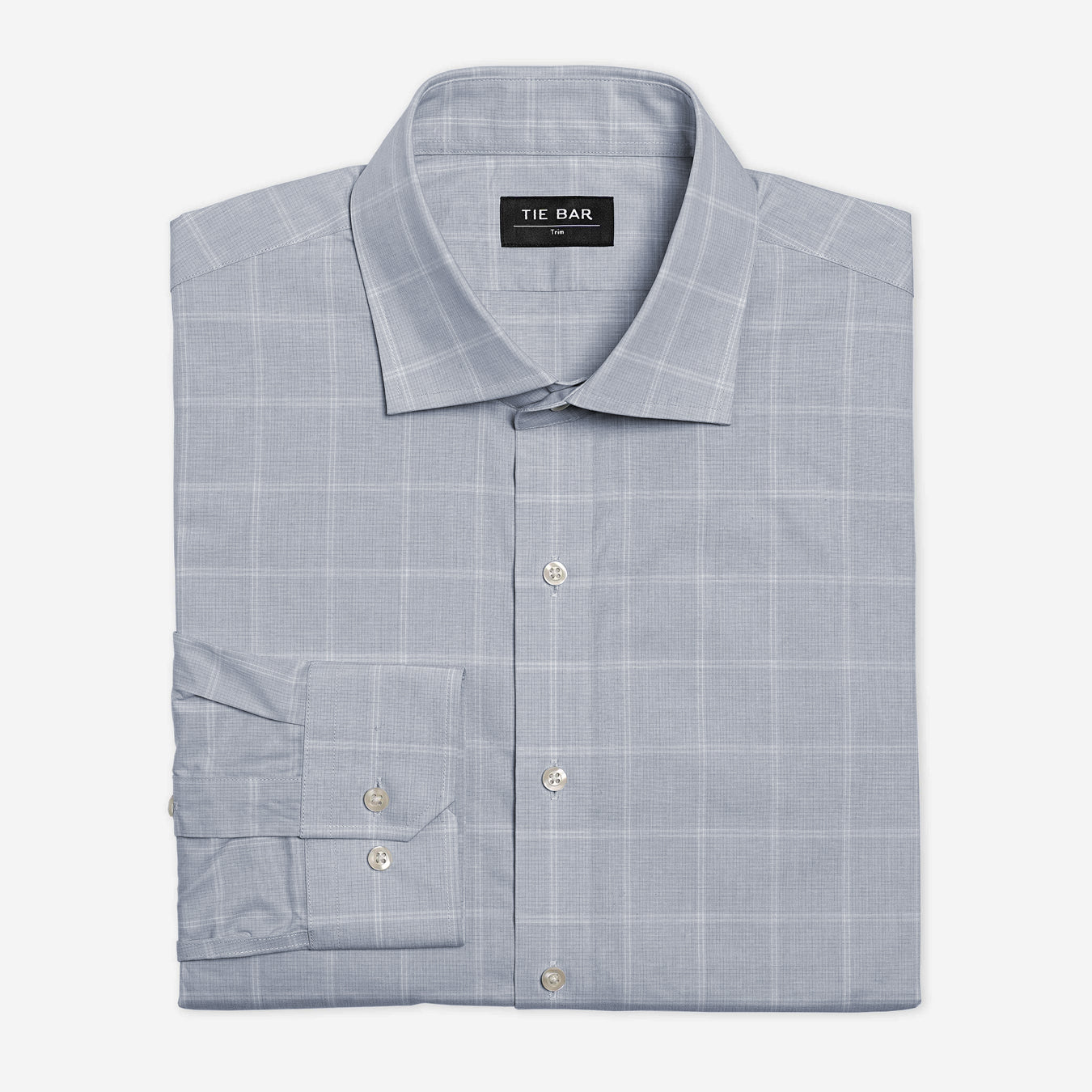 Large Windowpane Dusty Mint Dress Shirt | Cotton Shirts | Tie Bar