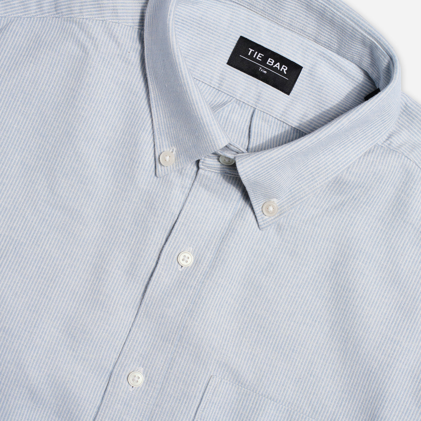 Textured Mini Stripe Light Blue Casual Shirt | Cotton Shirts | Tie Bar