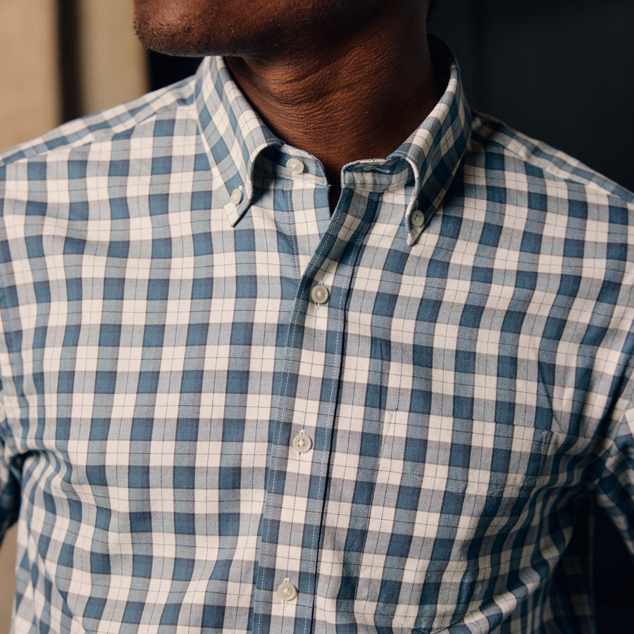 Tailgate Plaid Teal Casual Shirt | Cotton Shirts | Tie Bar