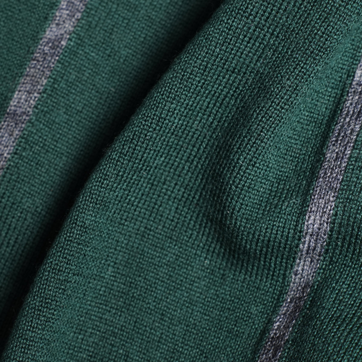 Merino Wool Striped Hunter Green Sweater Polo | Wool Sweaters | Tie Bar