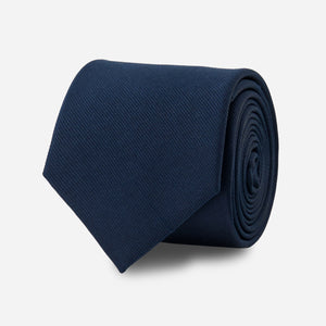 Grosgrain Solid Midnight Navy Tie