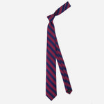 Lumber Stripe Burgundy Tie | Linen Ties | Tie Bar