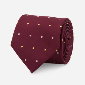 Suited Polka Dots Burgundy Tie featured image