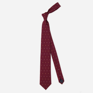 Suited Polka Dots Burgundy Tie alternated image 1