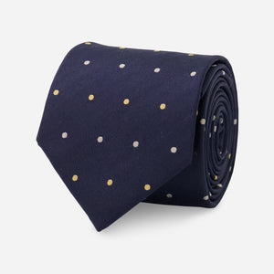 Suited Polka Dots Navy Tie featured image