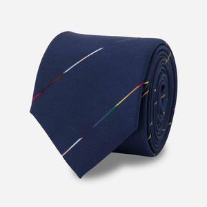 Pride Progress Stripe Navy Tie