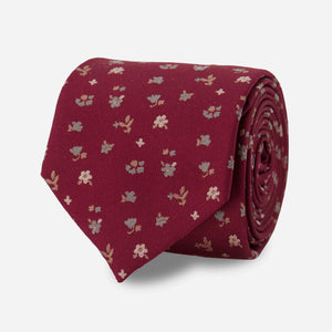 Falling Florals Burgundy Tie featured image