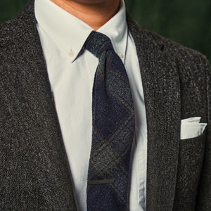 Barberis Wool Arlecchino Navy Tie alternated image 4