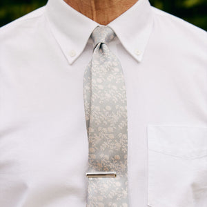 Entwined Floral Pale Aqua Tie alternated image 4