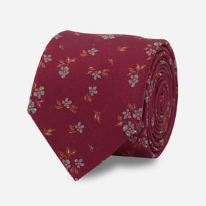 Fall Florals Burgundy Tie featured image