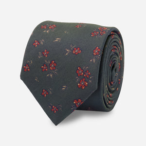 Fall Florals Hunter Green Tie featured image